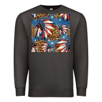 Smoke 4th of july indian headdress seamless pattern Premium Sweatshirt - HRA Design Shop