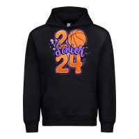 Black senior 2024 basketball Urban Hoodie - MaliasSmallBusiness