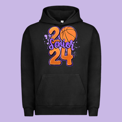 Senior 2024 Basketball Urban Hoodie Designed By Maliassmallbusiness