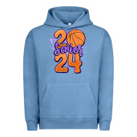Pigment Pebble Blue senior 2024 basketball Urban Hoodie - MaliasSmallBusiness