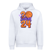 White senior 2024 basketball Urban Hoodie - MaliasSmallBusiness