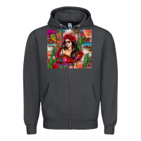 Smoke mexico girl serape Zipper Hoodie - Zillion Design Studio
