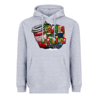 Heather Grey coffe Heavyweight Hoodie - CowhideDigitalArt