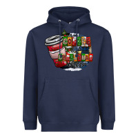 Navy coffe Heavyweight Hoodie - CowhideDigitalArt