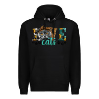 Black love cats scottish fold Premium Hoodie - LillyAllenDesigns