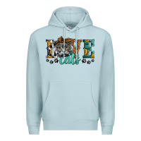 Blue Mist love cats scottish fold Premium Hoodie - LillyAllenDesigns