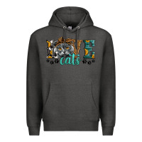 Charcoal Heather love cats scottish fold Premium Hoodie - LillyAllenDesigns