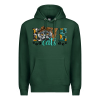 Sports Green love cats scottish fold Premium Hoodie - LillyAllenDesigns