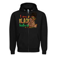 Black i am black history afro black woman juneteenth Zipper Hoodie - texasbilliewilder