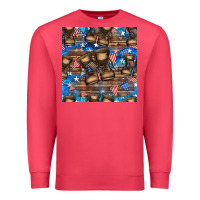 Cardinal 4th of juky veteran boots seamless pattern Premium Sweatshirt - HRA Design Shop