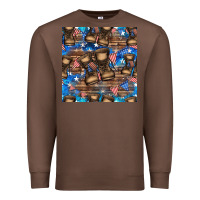Chestnut 4th of juky veteran boots seamless pattern Premium Sweatshirt - HRA Design Shop