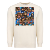 Sandshell 4th of juky veteran boots seamless pattern Premium Sweatshirt - HRA Design Shop