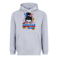 Heather Grey All American Nana 4th of July Heavyweight Hoodie - CowGirlArtShop