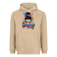 Mushroom All American Nana 4th of July Heavyweight Hoodie - CowGirlArtShop