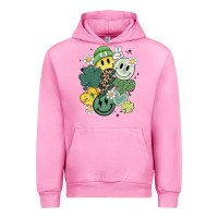 Fuchsia Pink st patricks day green smile Urban Hoodie - MaliasSmallBusiness
