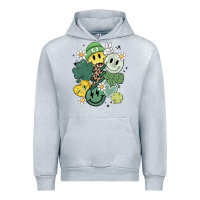 Heather Grey st patricks day green smile Urban Hoodie - MaliasSmallBusiness