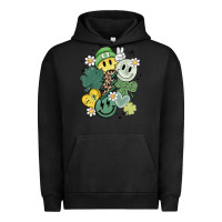 Pigment Black st patricks day green smile Urban Hoodie - MaliasSmallBusiness