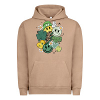 Pigment Burro st patricks day green smile Urban Hoodie - MaliasSmallBusiness