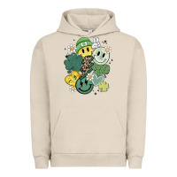 Pigment French Oak st patricks day green smile Urban Hoodie - MaliasSmallBusiness
