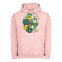 Pigment Salmon st patricks day green smile Urban Hoodie - MaliasSmallBusiness