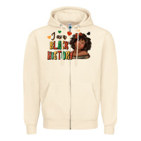 Sandshell i am black history afro girl Zipper Hoodie - texasbilliewilder