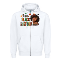 White i am black history afro girl Zipper Hoodie - texasbilliewilder