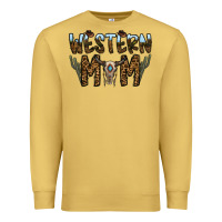 Antique Gold western mom Premium Sweatshirt - CowhideDigitalArt