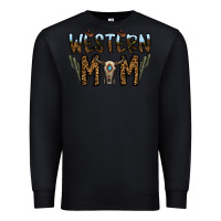 Black western mom Premium Sweatshirt - CowhideDigitalArt