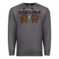 Charcoal Heather western mom Premium Sweatshirt - CowhideDigitalArt