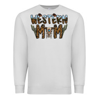 Dove Grey western mom Premium Sweatshirt - CowhideDigitalArt