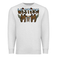 Oatmeal Heather western mom Premium Sweatshirt - CowhideDigitalArt