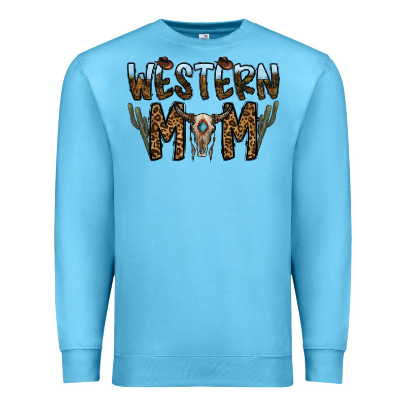 Western Mom Premium Sweatshirt by CowhideDigitalArt | Teevron