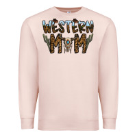 Pale Pink western mom Premium Sweatshirt - CowhideDigitalArt