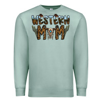 Seafoam western mom Premium Sweatshirt - CowhideDigitalArt