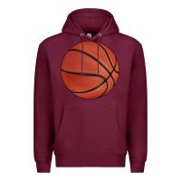 Burgundy basketball Premium Hoodie - BarkalooDesign