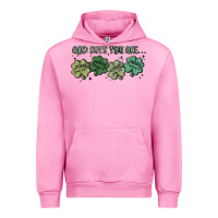 Fuchsia Pink god says i am patrick's day Urban Hoodie - MaliasSmallBusiness