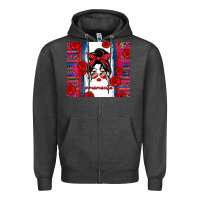 Charcoal Heather mamacita serape Zipper Hoodie - Zillion Design Studio