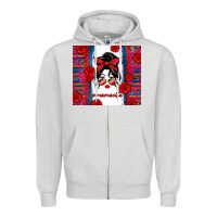 Dove Grey mamacita serape Zipper Hoodie - Zillion Design Studio