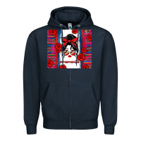 Navy mamacita serape Zipper Hoodie - Zillion Design Studio