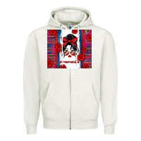Oatmeal Heather mamacita serape Zipper Hoodie - Zillion Design Studio