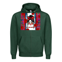 Sports Green mamacita serape Zipper Hoodie - Zillion Design Studio