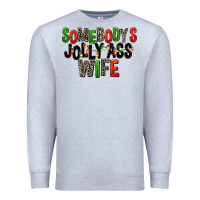 Heather Grey Somebody's Jolly Ass Wife Premium Sweatshirt - FaDigitalArtStudio