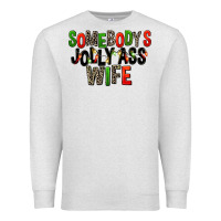 Oatmeal Heather Somebody's Jolly Ass Wife Premium Sweatshirt - FaDigitalArtStudio