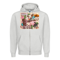 Dove Grey yeehaw western Zipper Hoodie - Zillion Design Studio