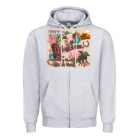 Heather Grey yeehaw western Zipper Hoodie - Zillion Design Studio