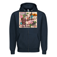 Navy yeehaw western Zipper Hoodie - Zillion Design Studio