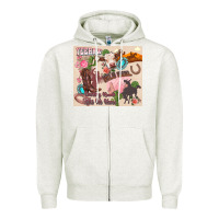 Oatmeal Heather yeehaw western Zipper Hoodie - Zillion Design Studio