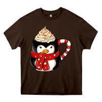 Chocolate Brown coffee cups animal Heavy Core Tee - CowhideDigitalArt