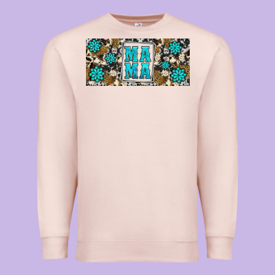 Western Cowhide Mama 16oz Libbey Glass Premium Sweatshirt Designed By Hra Design Shop