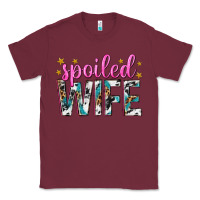Burgundy spoiled wife Classic Tee - texasbilliewilder